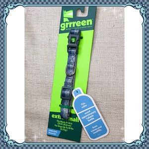 XS Grrreen Adjustable Dog Collar Ombre Blue Earth Day Climate Eco-Friendly Puppy